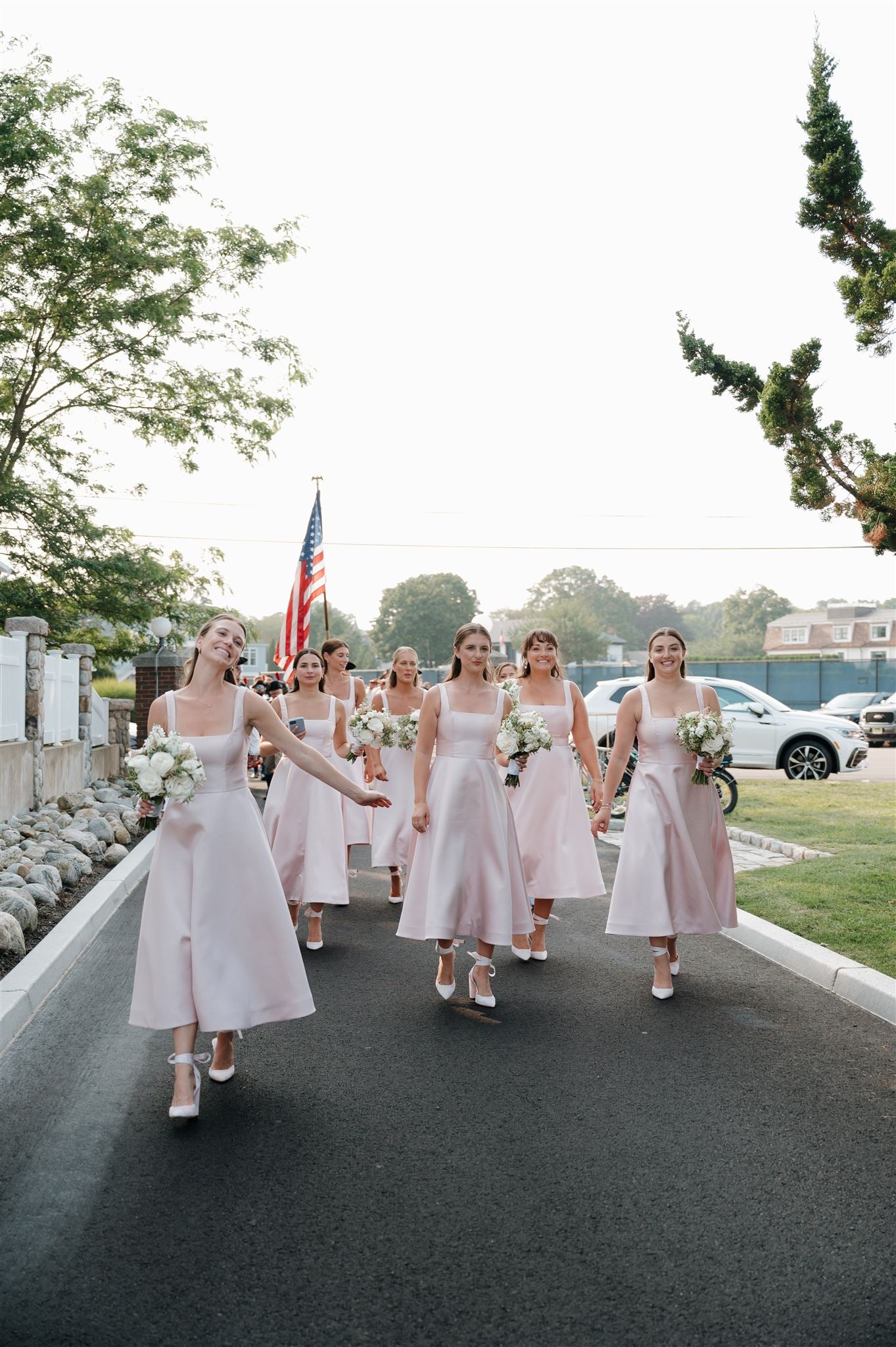 kendall bridesmaid dress Kendall Jenner, Bella Hadid and Jessie Jo Stark all wear custom BEC + BRIDGE dresses to the wedding of Lauren Perez. The Moon Dance Strapless dress was created for Lauren's bridesmaids in